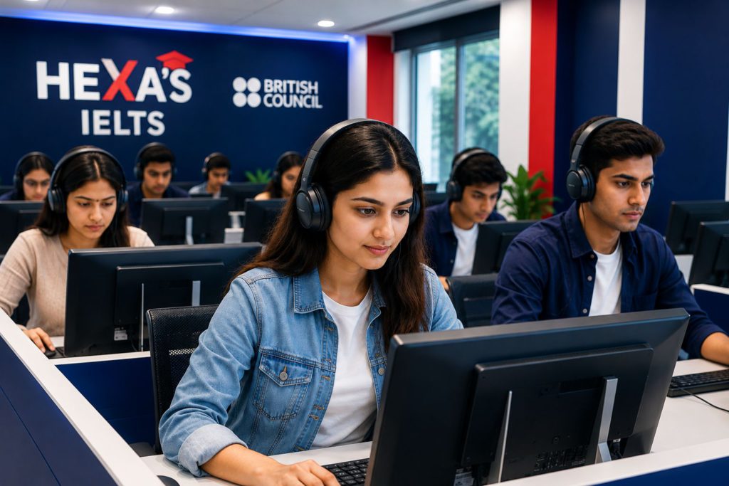 Student preparing for IELTS Changes in a computer-based test center