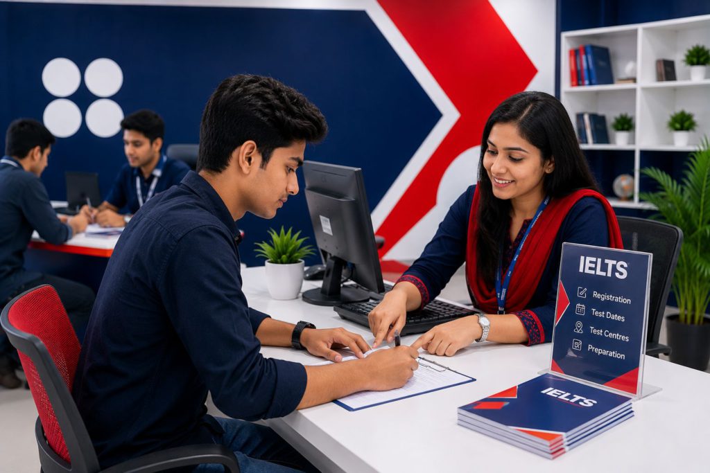 Student completing IELTS Registration in Bangladesh at Hexa's Zindabazar
