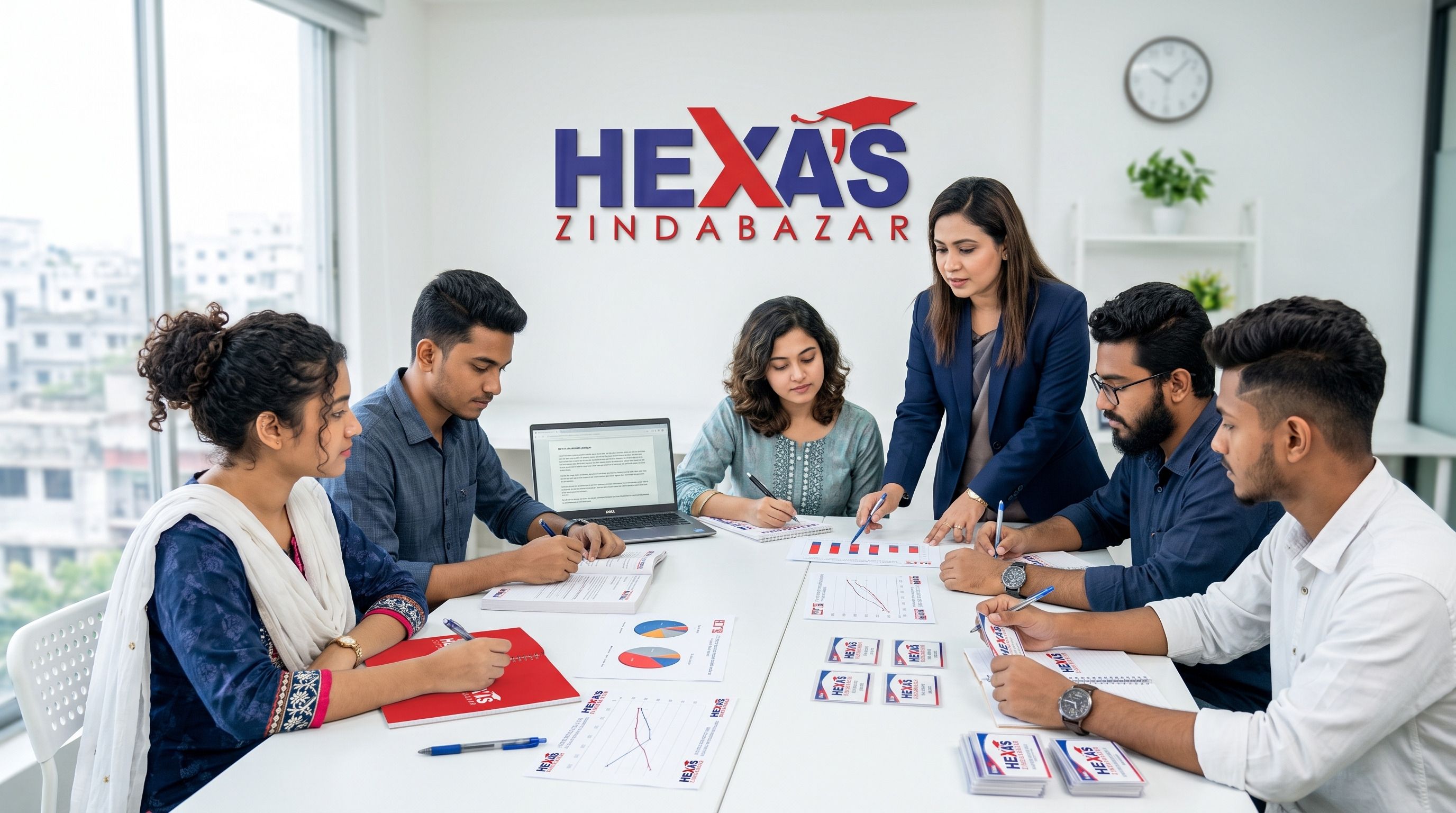 Student reviewing IELTS Writing Task 1 Mistakes at Hexa's Zindabazar